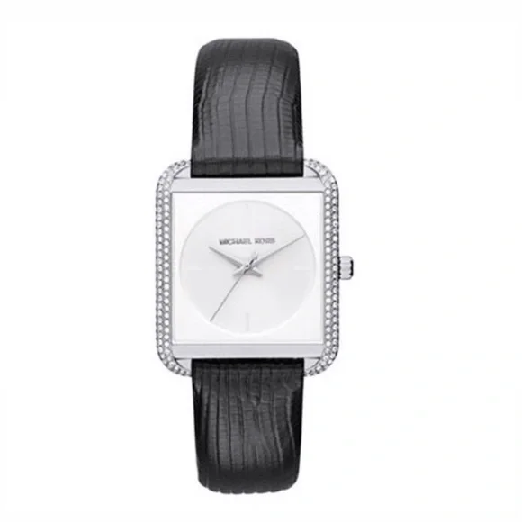 Michael Kors Black and Silver Women's Watch with Crystal Accents - Picture 3 of 8
